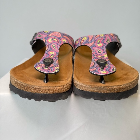 Papillio By Birkenstock Gizeh Cork Footbed Thong Paisley Sandal Size 38 - Picture 3 of 10